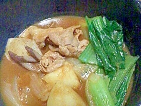 小松菜・ごぼう入り カレースープ